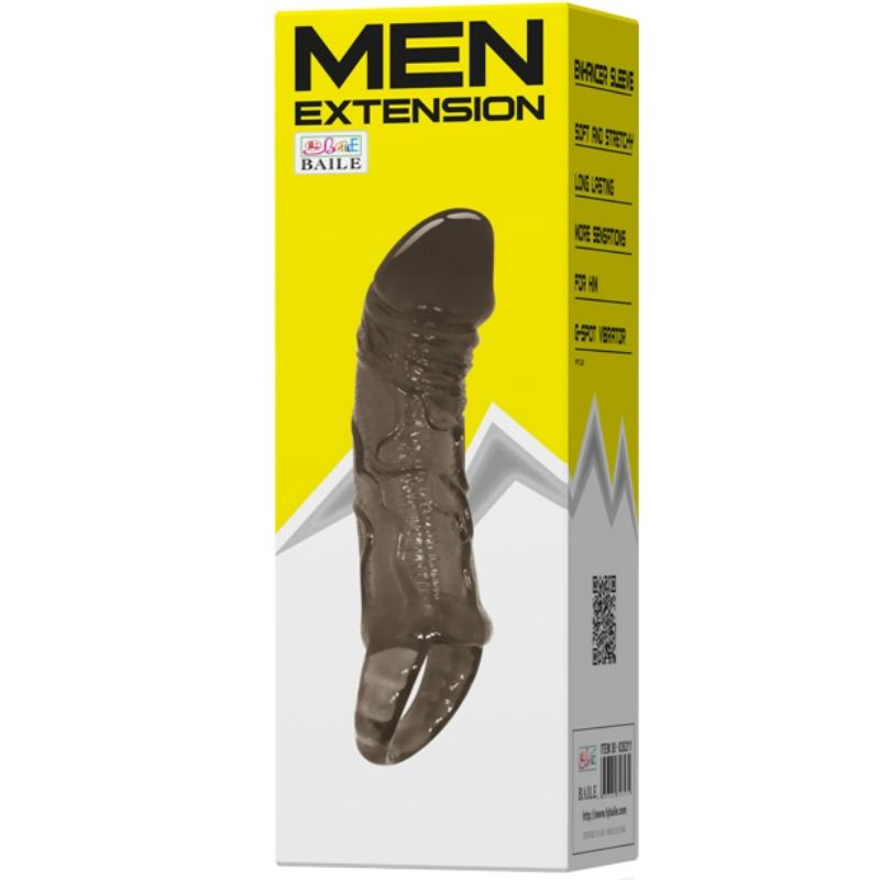 BAILE - PENISVERLENGINGSMOUWEN MET BAND VOOR TESTIKELEN 11,5 CM