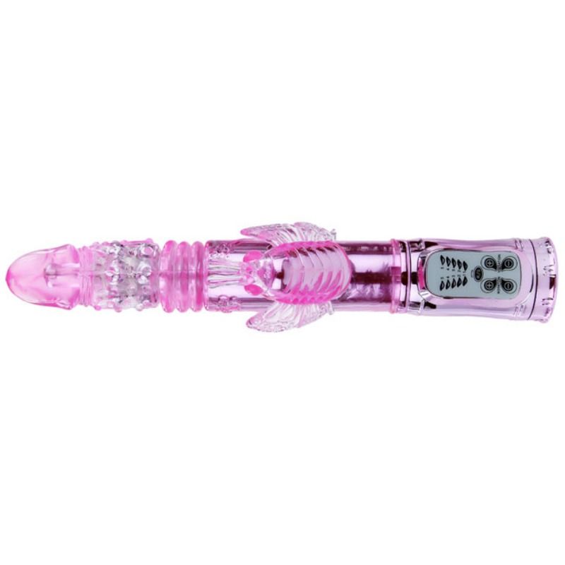 BAILE - OPLAADBARE VIBRATOR MET ROTATIE EN BOTTERENDE VLINDERSTIMULATOR
