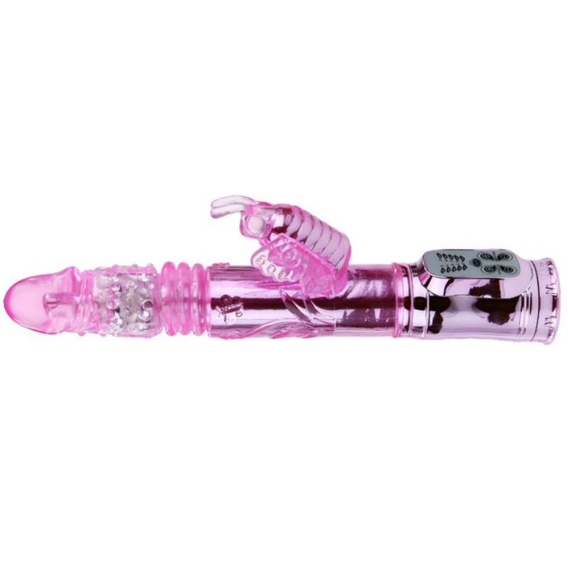 BAILE - VIBRATEUR RECHARGEABLE AVEC ROTATION ET STIMULATEUR PAPILLON LANCANT