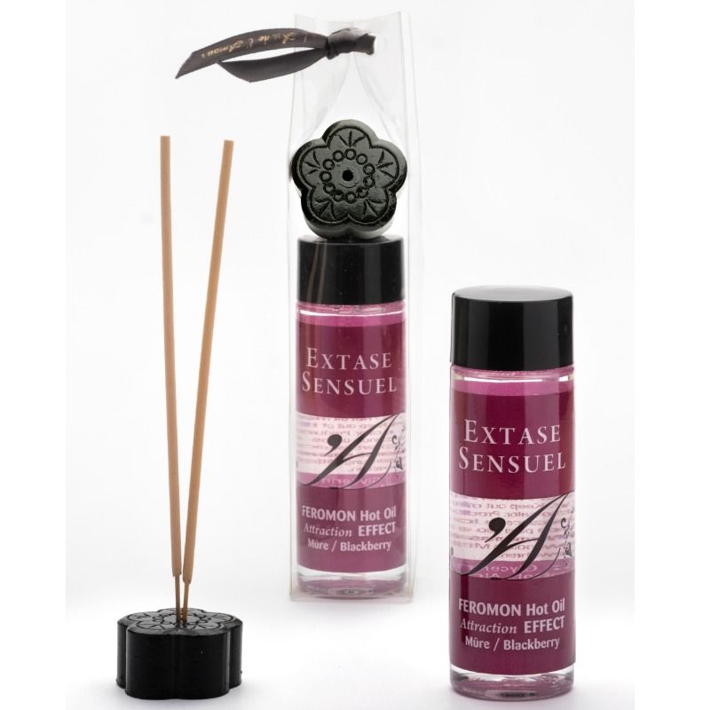 EXTASE SENSUAL - HUILE DE MASSAGE À EFFET CHAUFFANT ET PHÉROMONES DE MÛRE 100 ML