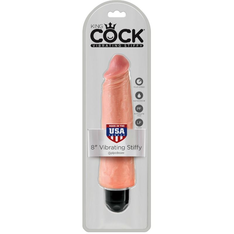 KING COCK - STIJVE REALISTISCHE VIBRATOR 20,3 CM NATUURLIJK