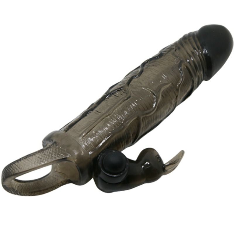 BAILE - COUVERTURE PÉNIS BRAVE MAN AVEC LAPIN NOIR 16,5 CM