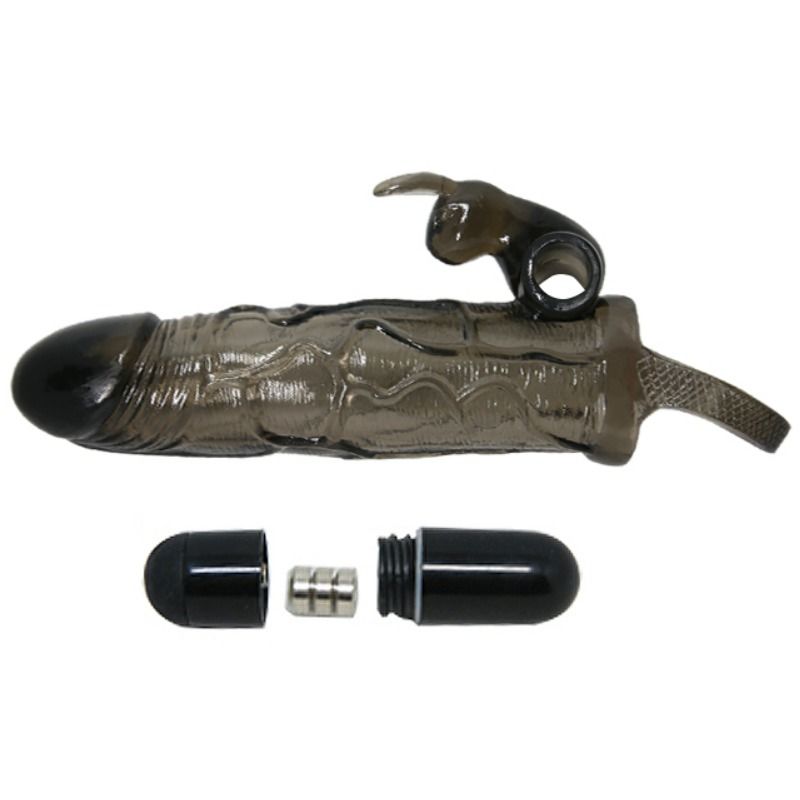 BAILE - BRAVE MAN PENIS COVER MET KONIJN ZWART 16,5 CM