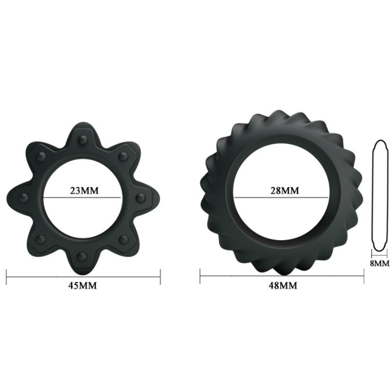 BAILE - KIT 2 RING BLOEIENDE SILICONEN RINGEN
