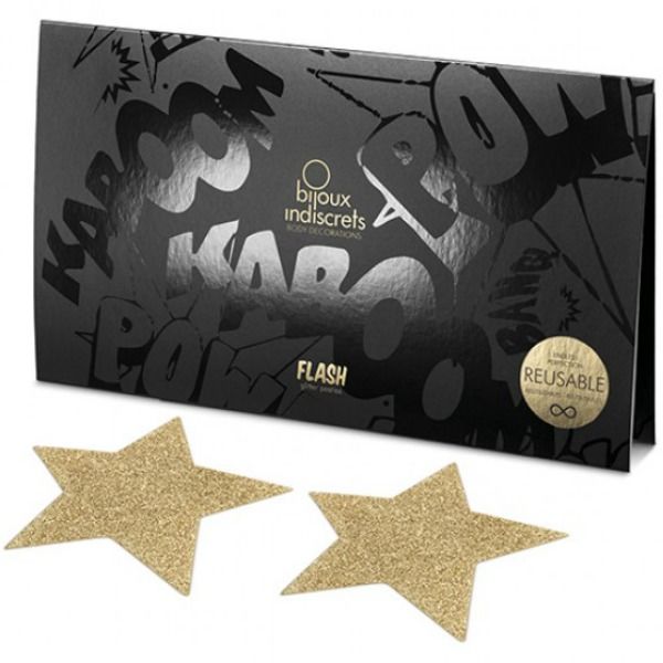 BIJOUX - INDISCRETS FLASH GOUDEN STER TEPELKLEDING