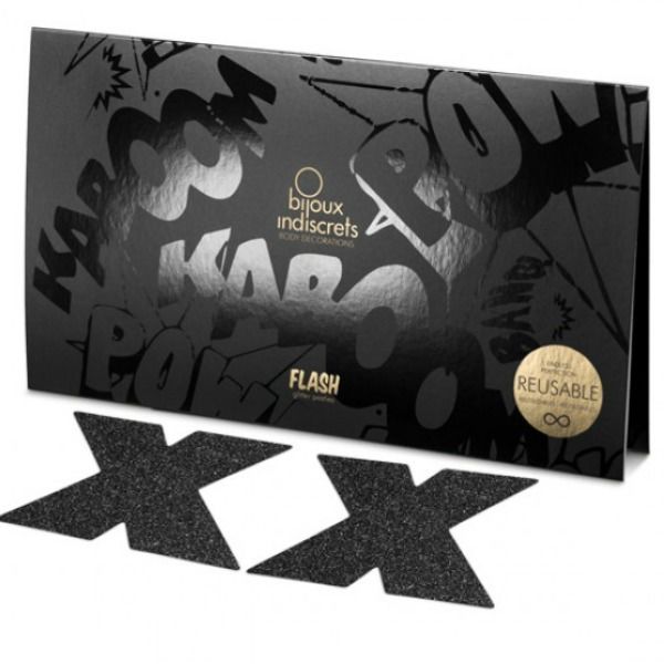 BIJOUX - INDISCRETS FLASH CROSS ZWARTE TEPELKAPJES