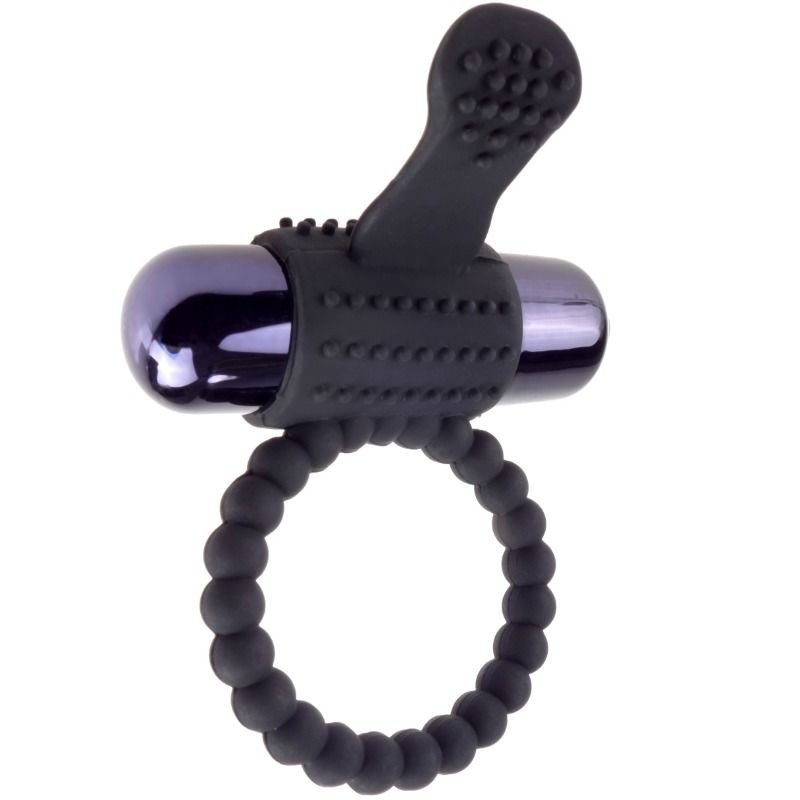 FANTASY C-RINGZ - BLACK SILICONE VIBRATION RING