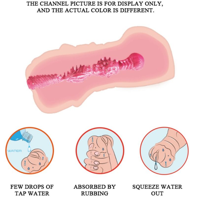 CRAZY BULL - MASTURBATEUR VAGIN À PEAU D'EAU AVEC BOULES VIBRANTES