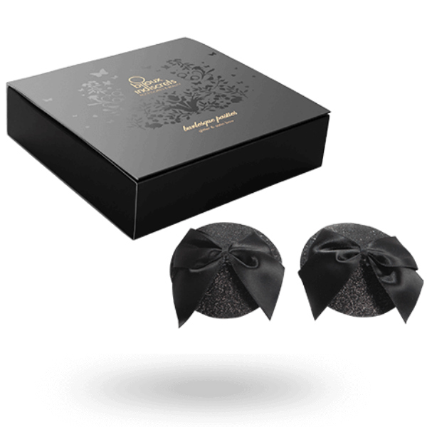 BIJOUX - CACHE-TÉTONS BURLESQUES BRILLANTS AVEC NŒUD