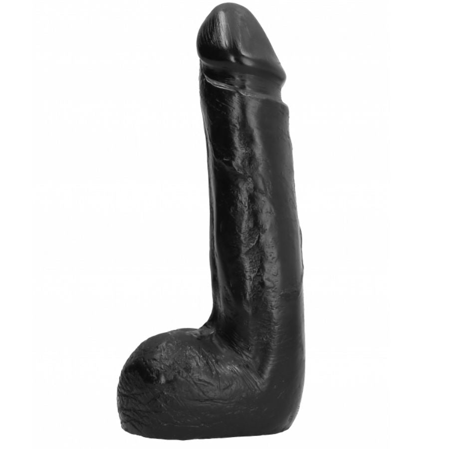 ALL BLACK - ZACHTE ZWARTE REALISTISCHE DILDO 20 CM