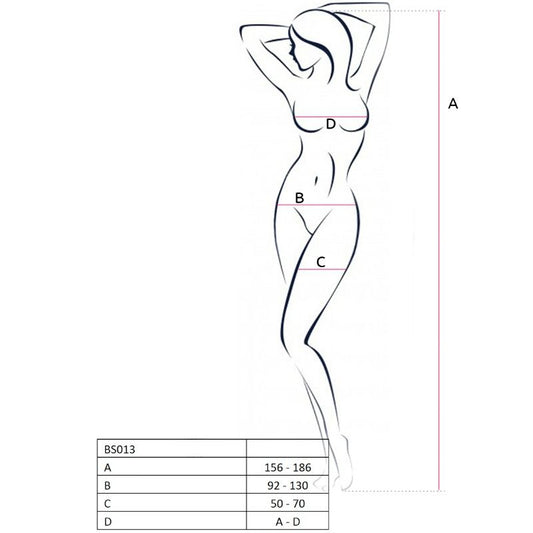 PASSION - BODYSTOCKING FEMME BS013 NOIR, TAILLE UNIQUE