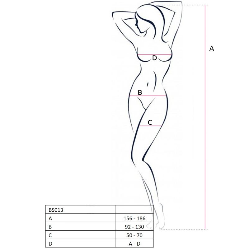 PASSION - BODYSTOCKING FEMME BS013 ROUGE, TAILLE UNIQUE