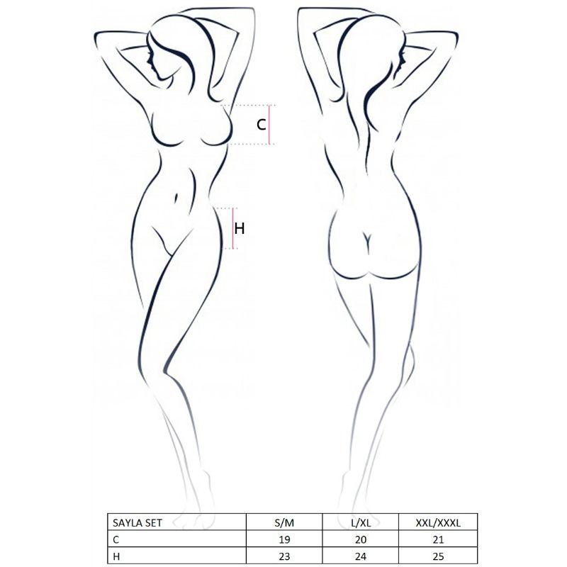 PASSION - WOMAN SAYLA SET SCHWARZ GRÖSSE L/XL