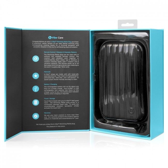 B-VIBE - PLUG ANAL RIMMING AVEC TÉLÉCOMMANDE PETITE NOIR