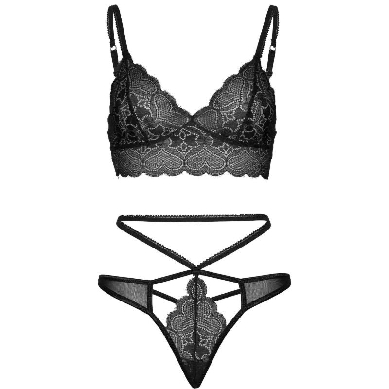 LEG AVENUE - SET 2-DELIGE SET MET BANDJES EN G-STRING M/L