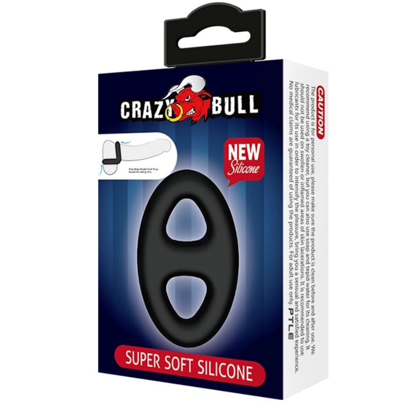 CRAZY BULL - BAGUE DOUBLE EN SILICONE ULTRA DOUX