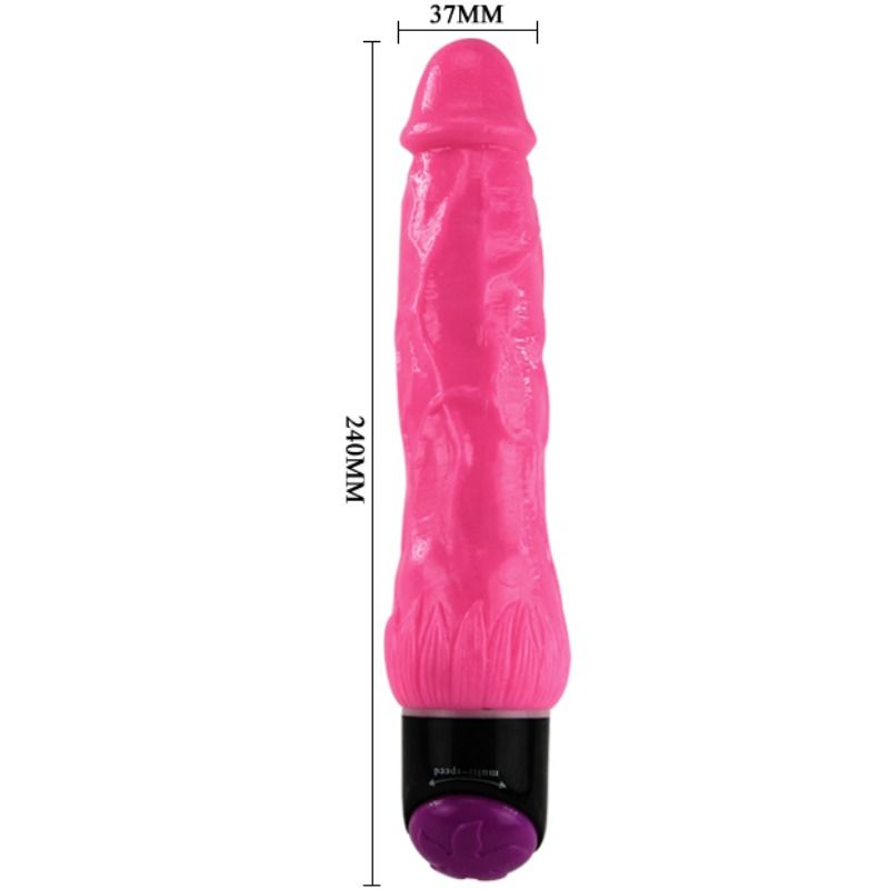 BAILE - VIBRATEUR RÉALISTE COLORÉ SEXUEL ROSE 24 CM