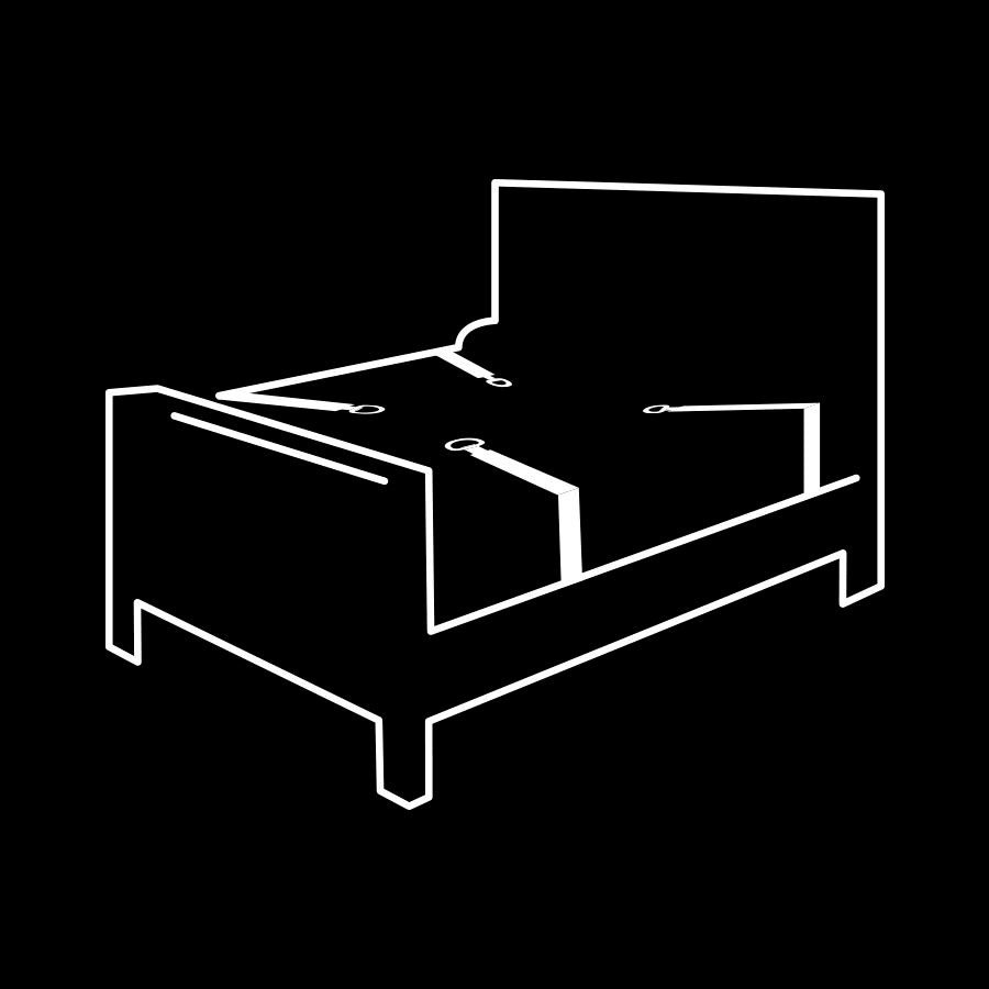 FETISH SUBMISSIVE - ENSEMBLE DE MENOTTES ET CRAVATES AVEC DOUBLURE EN NOPRÈNE