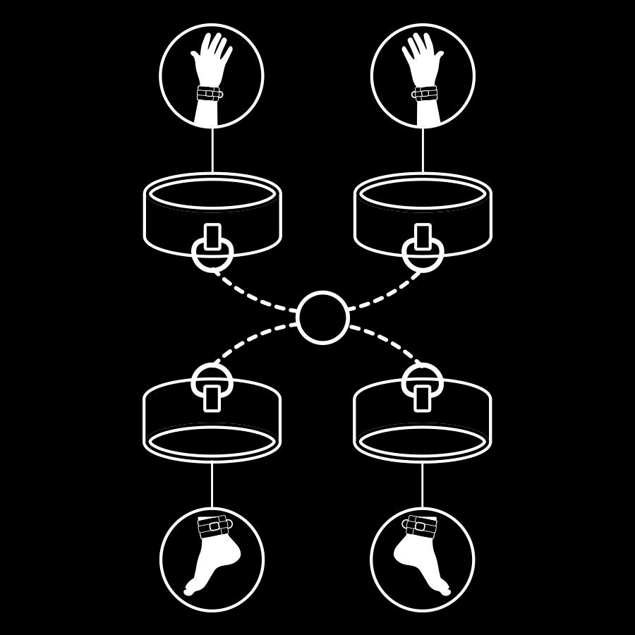 FETISH SUBMISSIVE - ENSEMBLE DE MENOTTES POUR LES MAINS ET LES CHEVILLES AVEC DOUBLURE EN NOPRÈNE