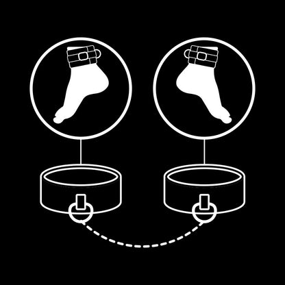 FETISH SUBMISSIVE - KNÖCHELSTZE AUS VEGANEM LEDER MIT NOPRENE-FUTTER