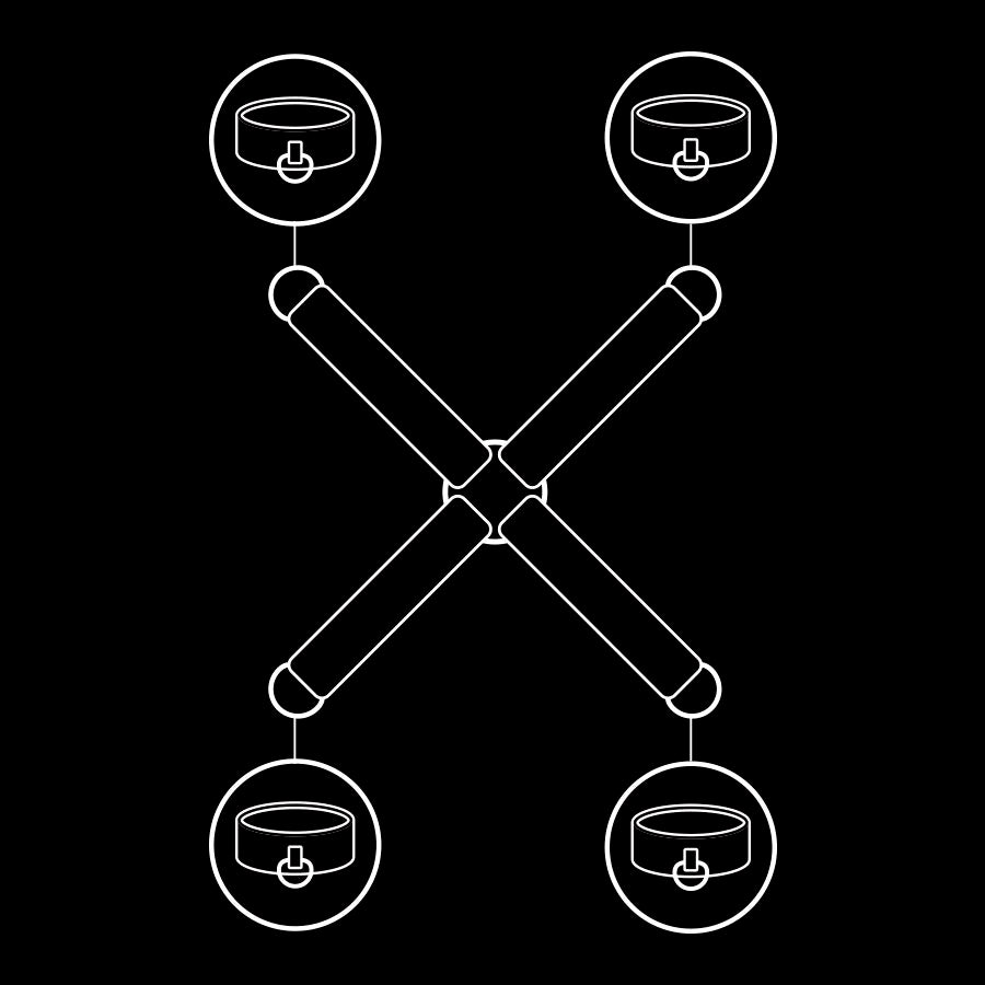 FETISH SUBMISSIVE - VEGAN LEATHER HANDCUFF CONNECTOR