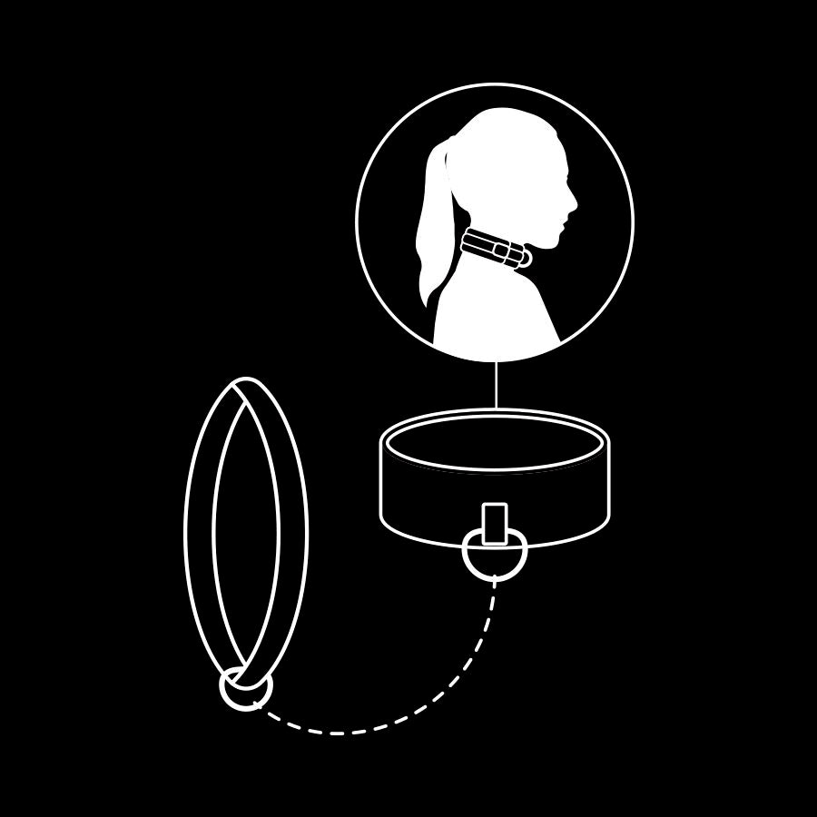 FETISH SUBMISSIVE - KETTINGKETTING MET NOPREEN VOERING