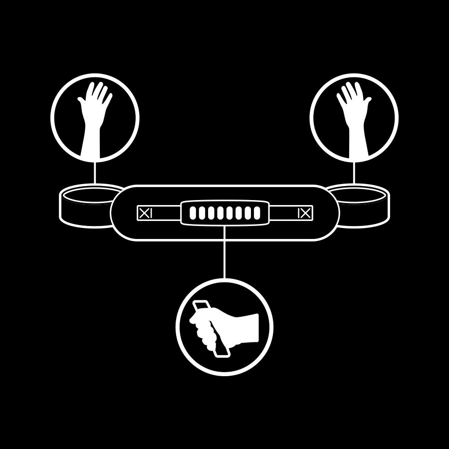 FÉTICHE SOUMIS - MENOTTES AVEC DOUBLURE ET POIGNÉE EN NOPRÈNE