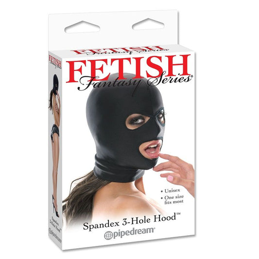 SÉRIE FETISH FANTASY - CAGOULE 3 TROUS EN SPANDEX