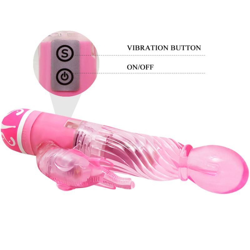 BAILE - VIBRATEUR MULTI-VITESSES AVEC STIMULATEUR ROSE