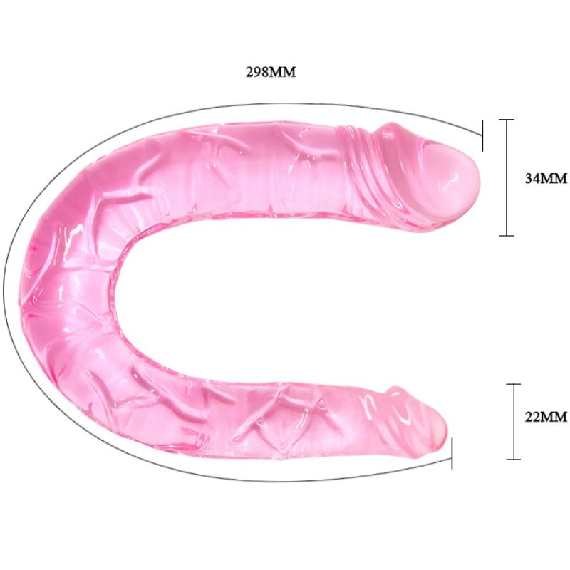 BAILE - DUBBELE DONG DUBBELE ROZE DILDO