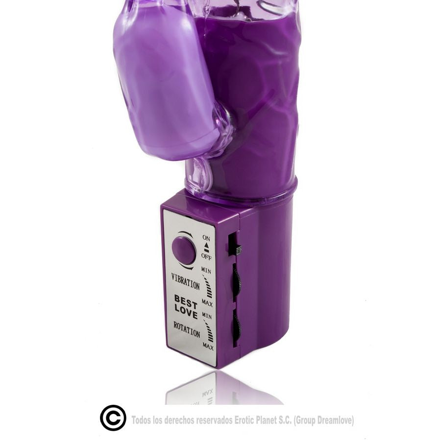 BAILE - ROTATEUR LAPIN VIOLET AVEC SUPER STIMULATEUR