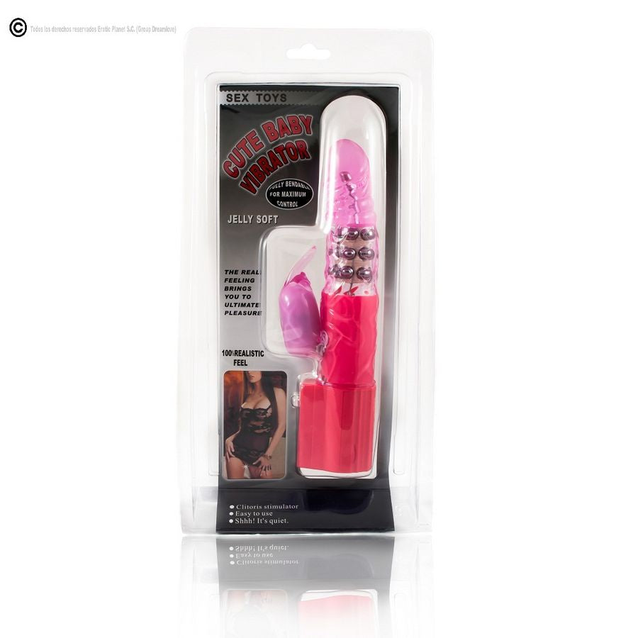 BAILE - ROTATEUR LAPIN ROSE AVEC SUPER STIMULATEUR