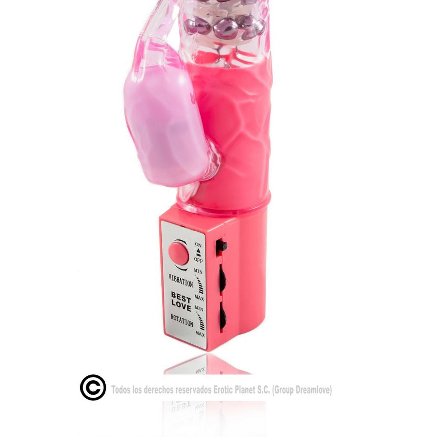 BAILE - ROTATEUR LAPIN ROSE AVEC SUPER STIMULATEUR