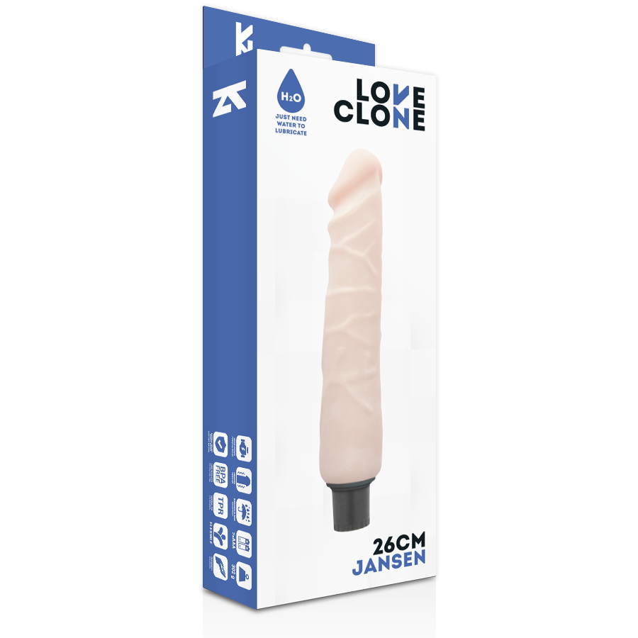 LOVECLONE - VIBRATEUR AUTOLUBRIFIANT JANSEN 26 CM -O- 4,2 CM