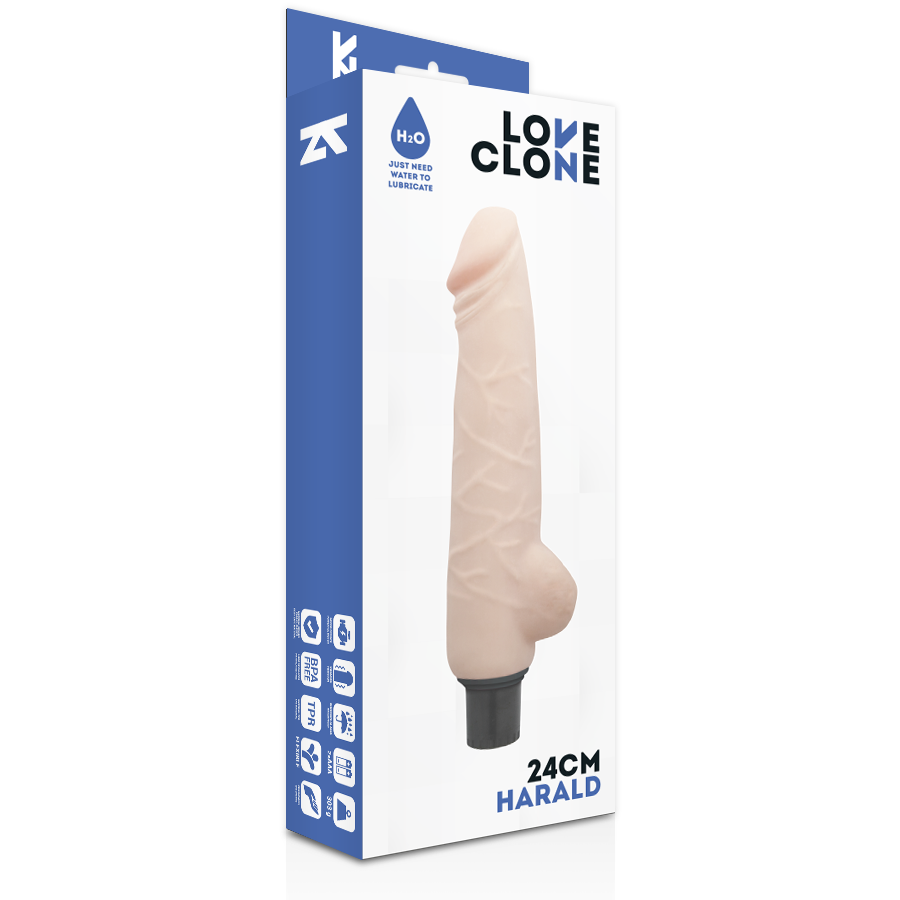 LOVECLONE - HARALD VIBRATEUR AUTOLUBRIFIANT 24 CM -O- 4 CM