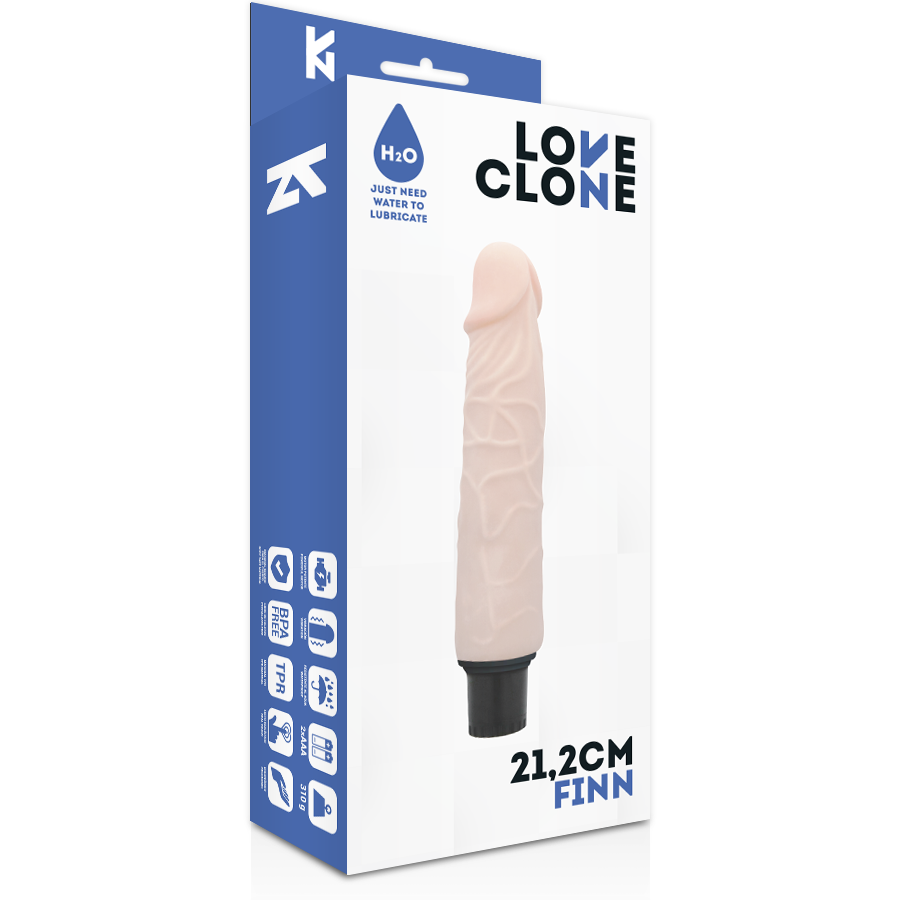 LOVECLONE - VIBRATEUR AUTOLUBRIFIANT FINN 21,2 CM -O- 3,8 CM