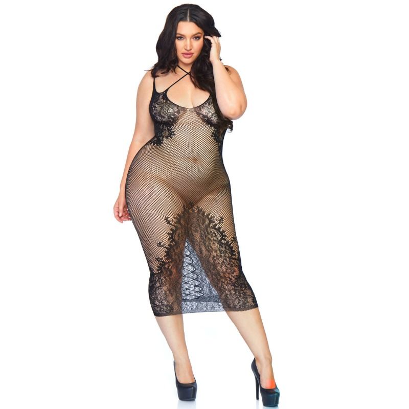 LEG AVENUE - Halterjurk met twee bandjes 1X-2X