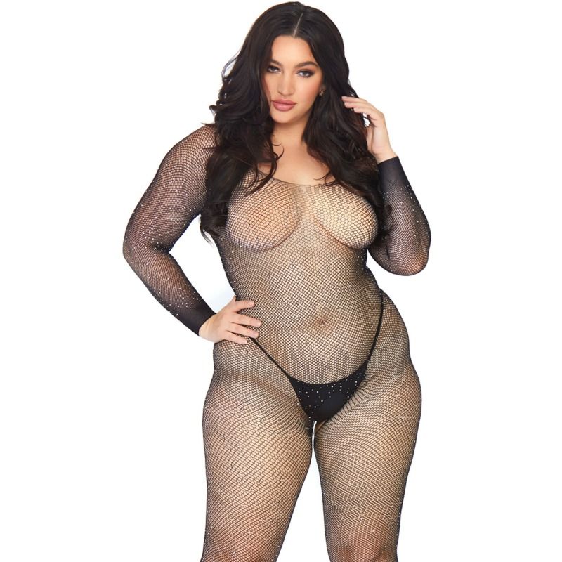 LEG AVENUE - GEKRISTALISEERDE NET BODYKOUSEN 1X-2X