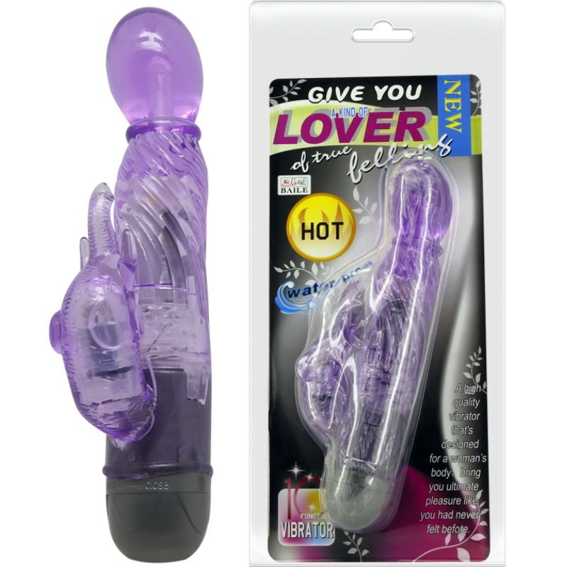 BAILE - OFFREZ-VOUS UNE SORTE DE VIBRATEUR AMOUREUX AVEC PURPLE BUNNY 10 MODES