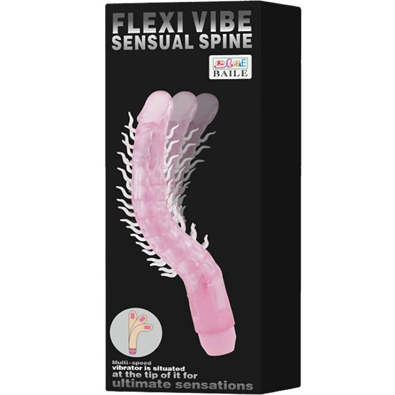 BAILE - FLEXI VIBE SENSUAL SPINE FLEXIBELE VIBRERENDE DILDO LILAC 23,5 CM