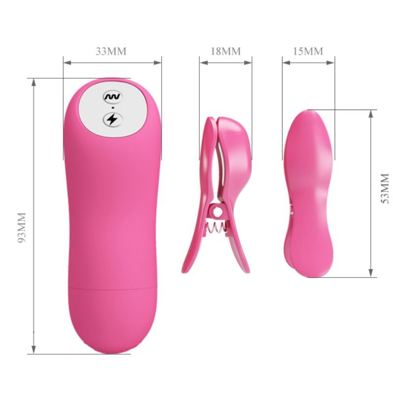 BAILE - ROMANTISCHE GOLFPIZZA'S MET VIBRATIE EN FUCHSIA ELEKTRISCHE SCHOK