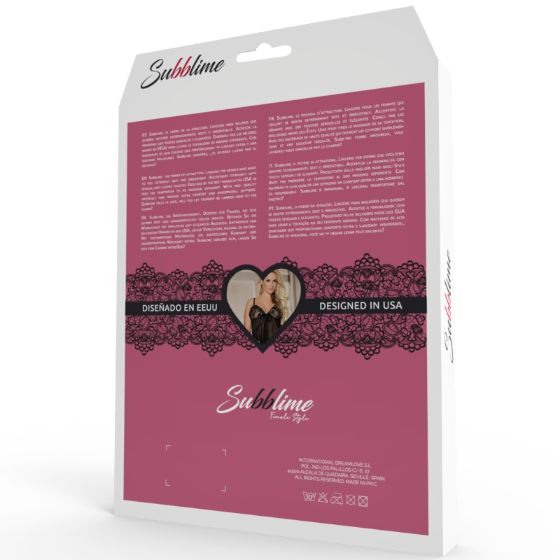 SUBBLIME - CORSET EN DENTELLE FLORALE STYLE FÉTICHISME L/XL