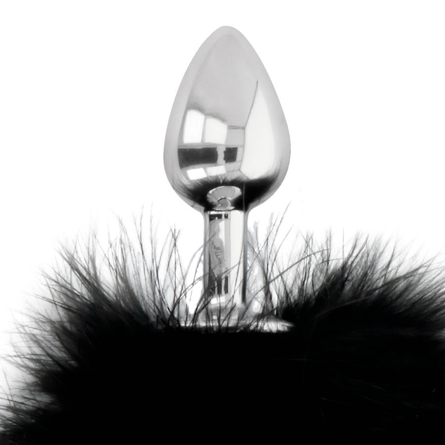 DARKNESS - EXTRA ANALE BUTTPLUG MET ZWARTE STAART 7 CM