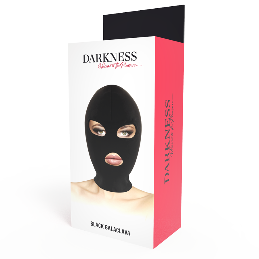 TÉNÈBRES - MASQUE DE SOUMISSION BDSM, BOUCHE ET YEUX NOIRS