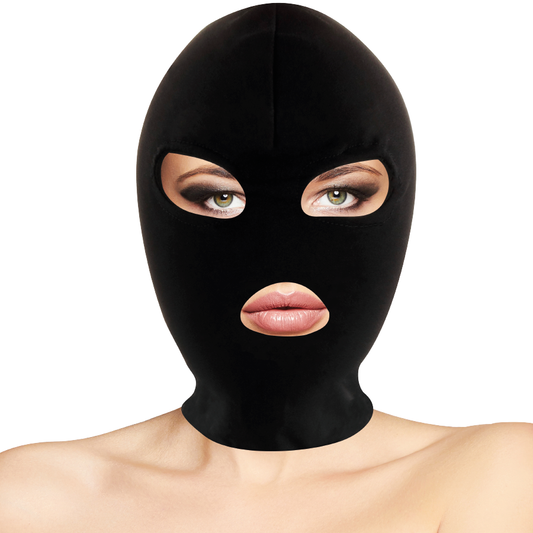 TÉNÈBRES - MASQUE DE SOUMISSION BDSM, BOUCHE ET YEUX NOIRS