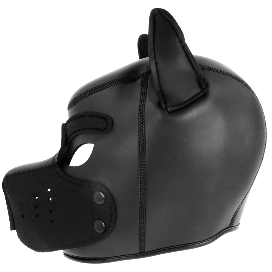 DARKNESS - NEOPREEN HONDENMASKER MET VERWIJDERBARE MOND M