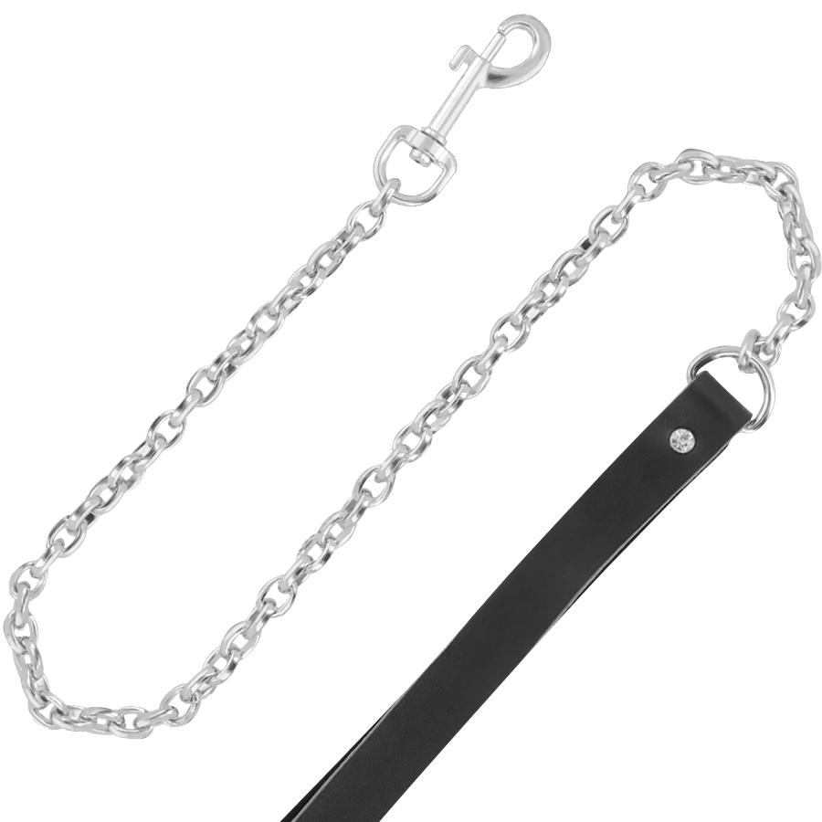 DARKNESS - HIGH-QUALITY LEATHER NECKLACE WITH LEASH
