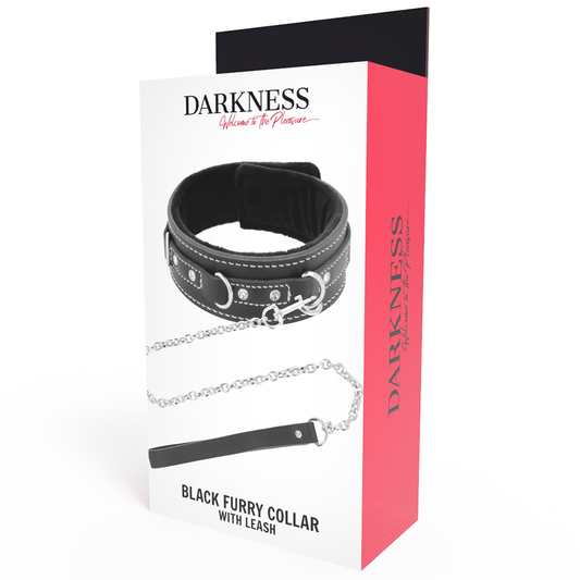 DARKNESS - HIGH-QUALITY LEATHER NECKLACE WITH LEASH
