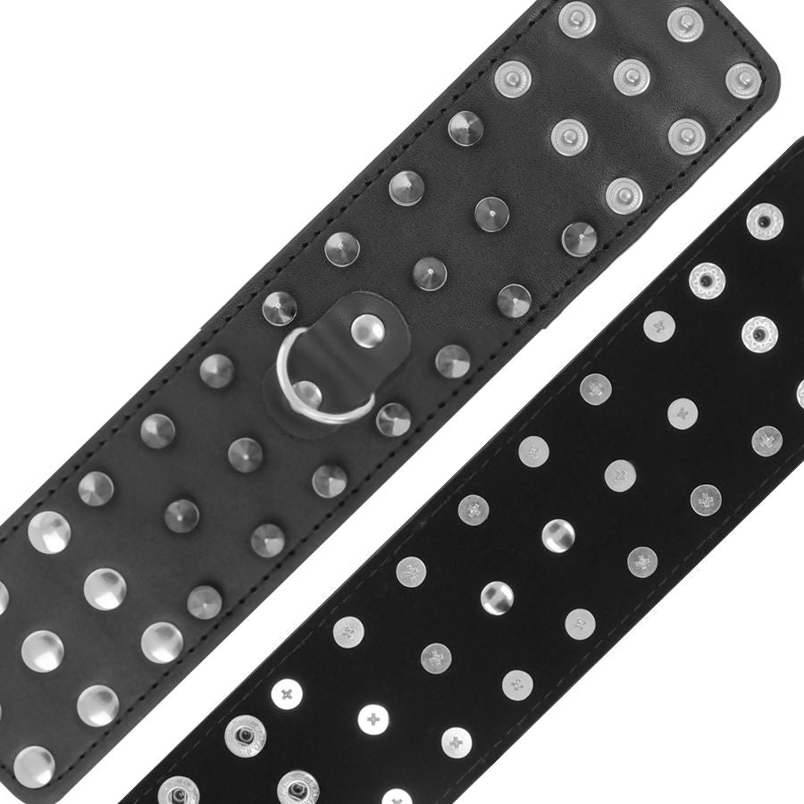 DUISTERNIS - SCHEDELS EN BOTTEN ZWARTE HANDBOEIEN MET SPIKES