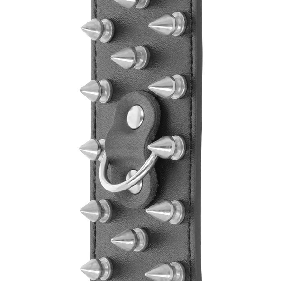 TÉNÈBRES - CRÂNES ET OS MENOTTES NOIRES AVEC POINTES